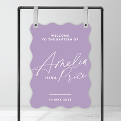 Amelia: Baptism Welcome Sign