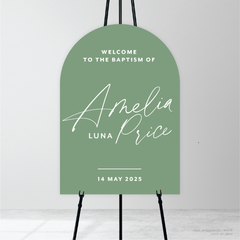 Amelia: Baptism Welcome Sign