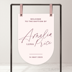 Amelia: Baptism Welcome Sign