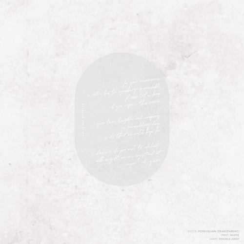 Before Sunrise: Wedding Info Card