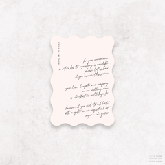 Before Sunrise: Wedding Info Card