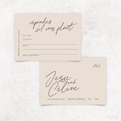 Before Sunrise: Wedding RSVP Card