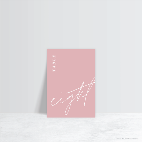 Before Sunrise: Wedding Table Number