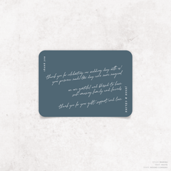 Before Sunrise: Wedding Thank You Card