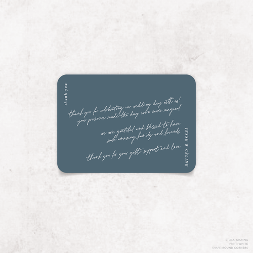 Before Sunrise: Wedding Thank You Card