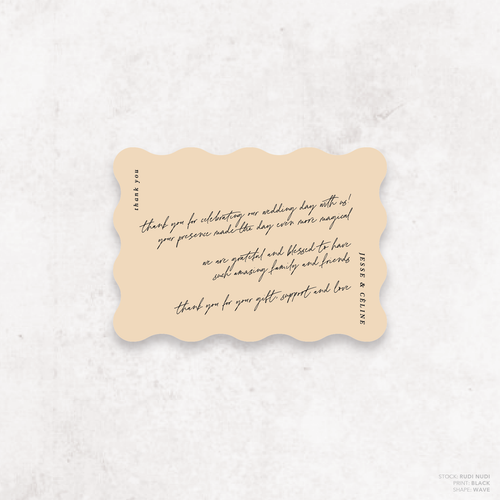 Before Sunrise: Wedding Thank You Card