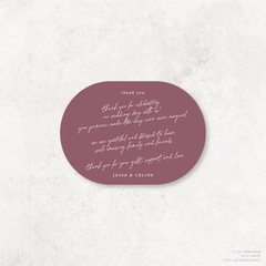 Before Sunrise: Wedding Thank You Card