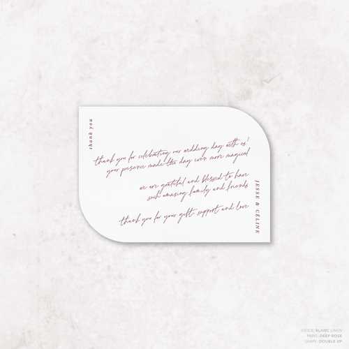 Before Sunrise: Wedding Thank You Card