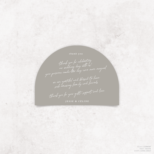 Before Sunrise: Wedding Thank You Card