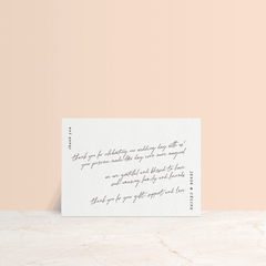 Before Sunrise: Wedding Thank You Card