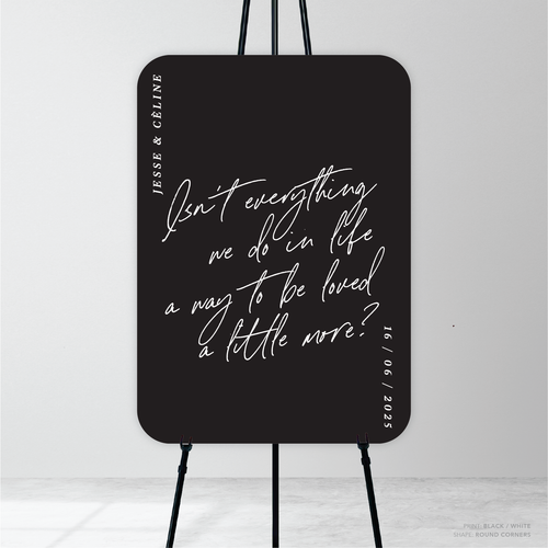 Before Sunrise: Wedding Welcome Sign