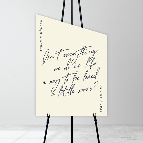 Before Sunrise: Wedding Welcome Sign