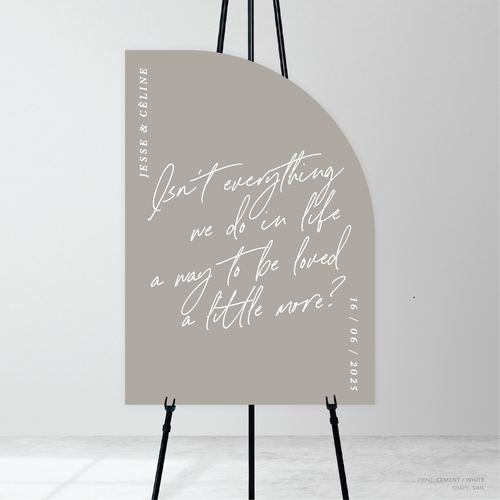 Before Sunrise: Wedding Welcome Sign