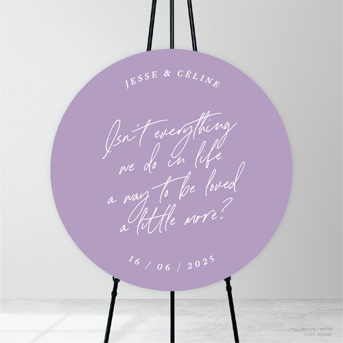 Before Sunrise: Wedding Welcome Sign