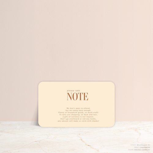 Claire: Wedding Note Card