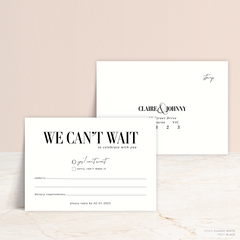 Claire: Wedding RSVP Card