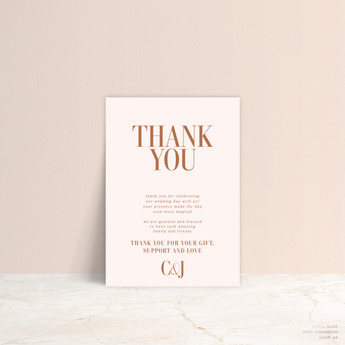 Claire: Wedding Thank You Card