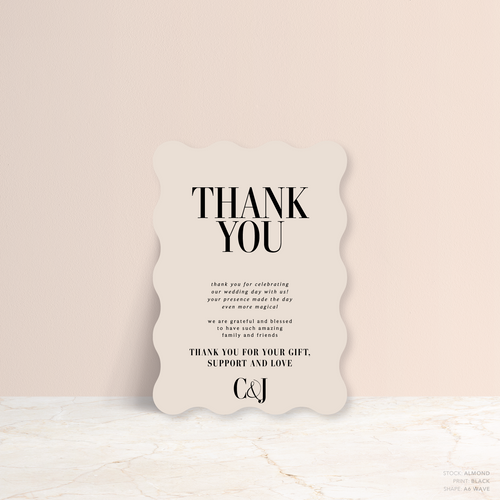 Claire: Wedding Thank You Card