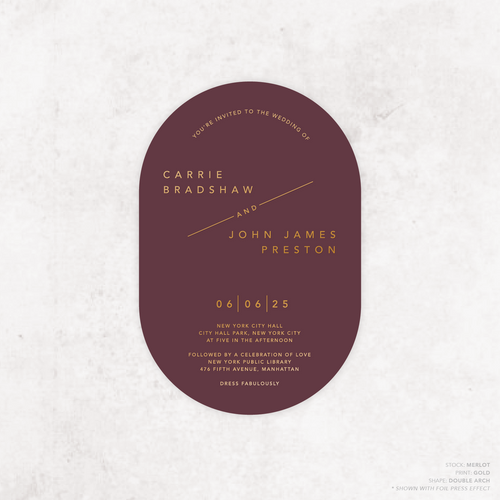 Cosmopolitan Wedding Invitation