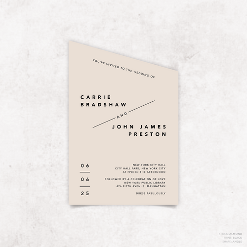 Cosmopolitan Wedding Invitation