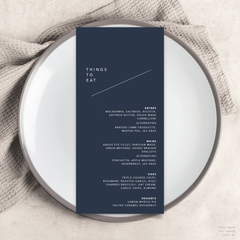 Cosmopolitan: Wedding Menu