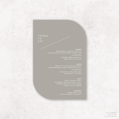 Cosmopolitan: Wedding Menu