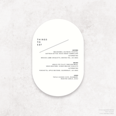 Cosmopolitan: Wedding Menu