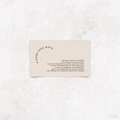 Cosmopolitan: Wedding Note Card