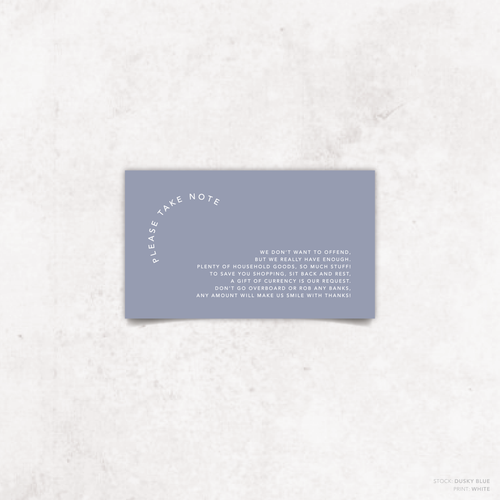 Cosmopolitan: Wedding Note Card