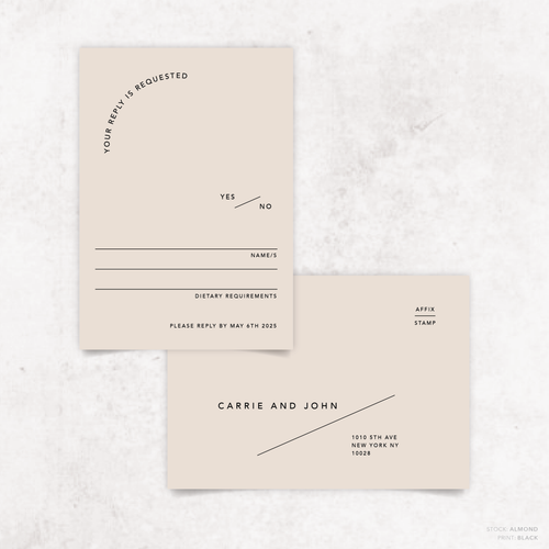 Cosmopolitan: Wedding RSVP Card