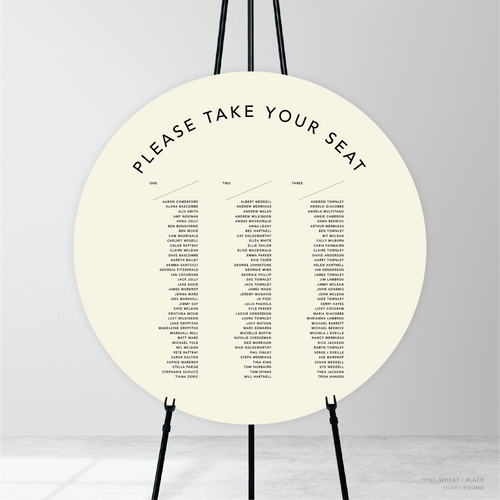 Cosmopolitan: Wedding Seating Chart