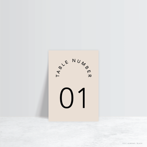 Cosmopolitan: Wedding Table Number