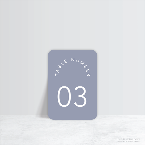 Cosmopolitan: Wedding Table Number
