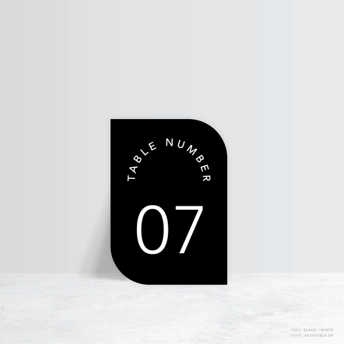 Cosmopolitan: Wedding Table Number