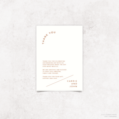 Cosmopolitan: Wedding Thank You Card