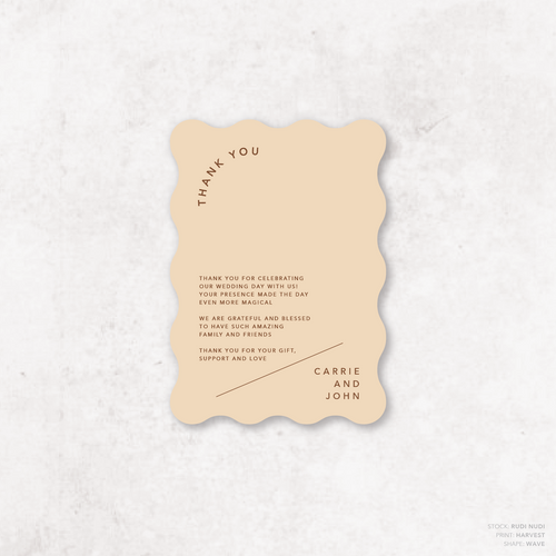 Cosmopolitan: Wedding Thank You Card