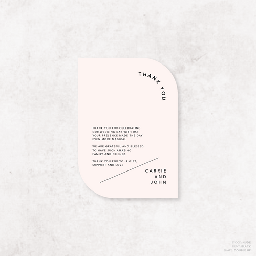 Cosmopolitan: Wedding Thank You Card