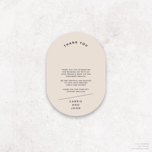 Cosmopolitan: Wedding Thank You Card