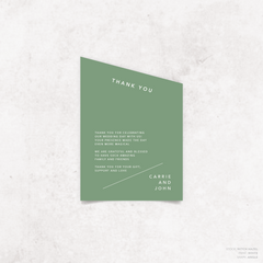 Cosmopolitan: Wedding Thank You Card