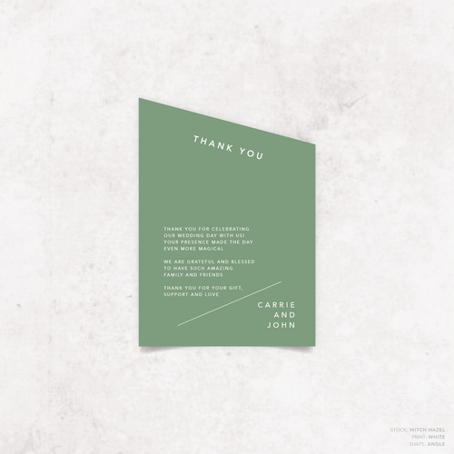 Cosmopolitan: Wedding Thank You Card