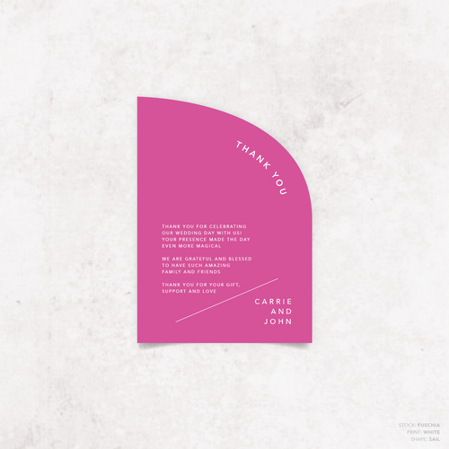 Cosmopolitan: Wedding Thank You Card