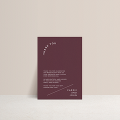 Cosmopolitan: Wedding Thank You Card