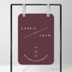 Cosmopolitan: Wedding Welcome Sign
