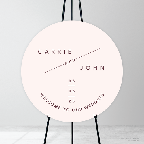 Cosmopolitan: Wedding Welcome Sign