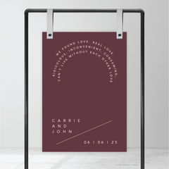 Cosmopolitan: Wedding Welcome Sign