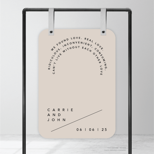 Cosmopolitan: Wedding Welcome Sign