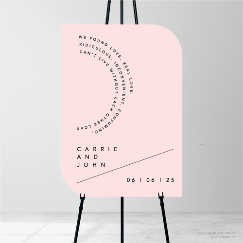 Cosmopolitan: Wedding Welcome Sign