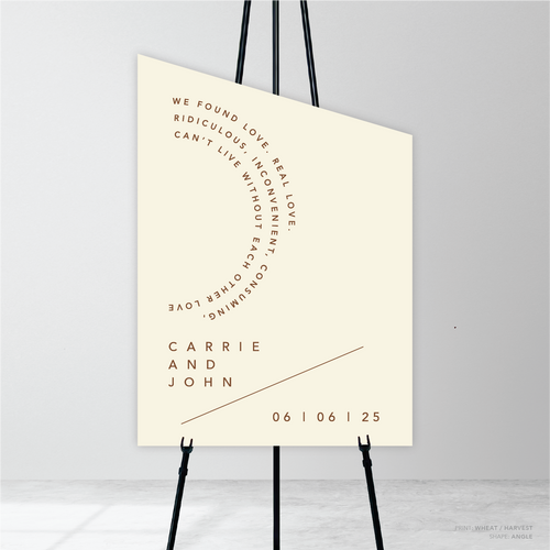 Cosmopolitan: Wedding Welcome Sign