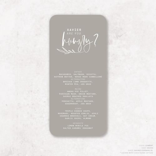 Daisuki: Wedding Menu