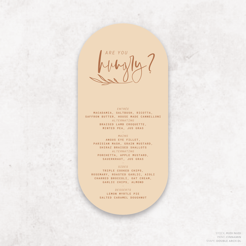 Daisuki: Wedding Menu